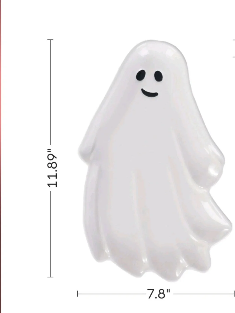White Ghost Ceramic Serving Platter for Parties